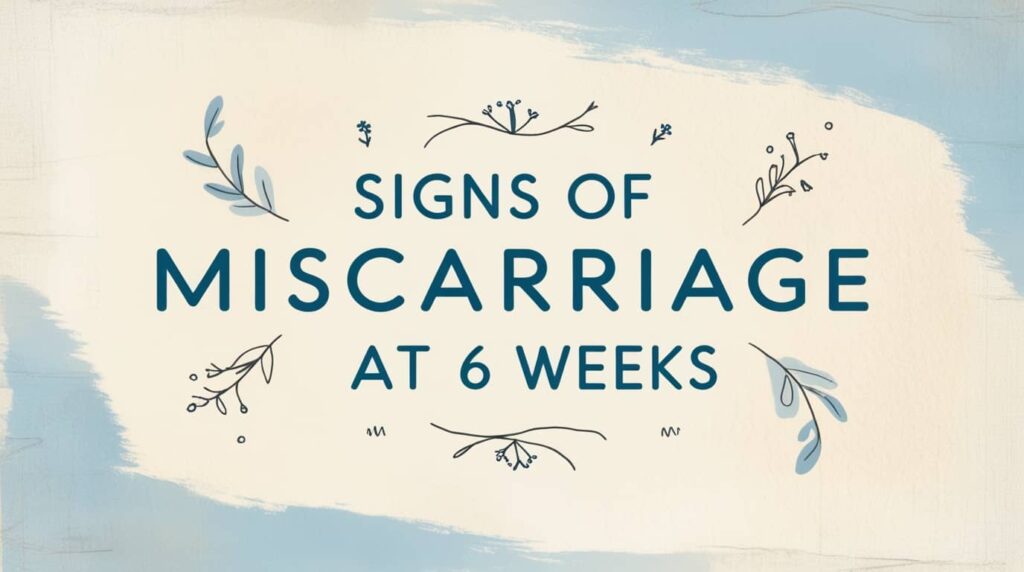 Signs of Miscarriage at 6 Weeks