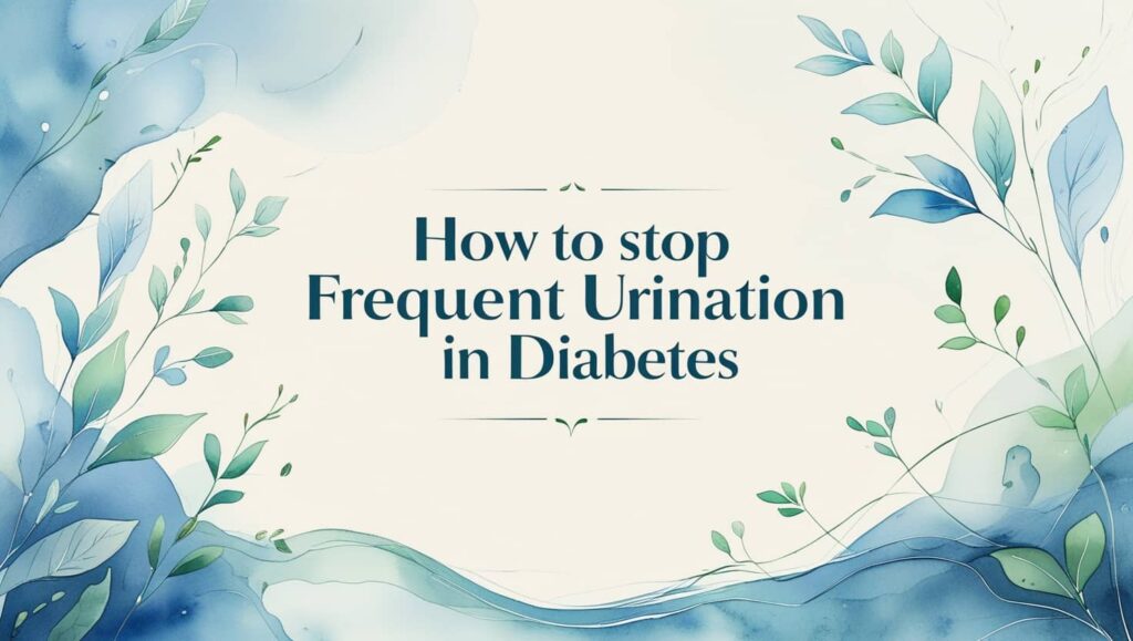 How to Stop Frequent Urination in Diabetes?