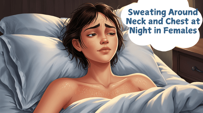 Sweating Around Neck and Chest at Night in Female