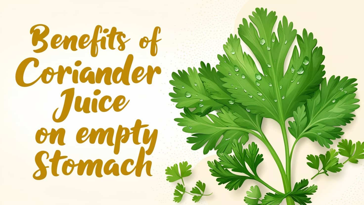 Benefits of Coriander Juice on Empty Stomach